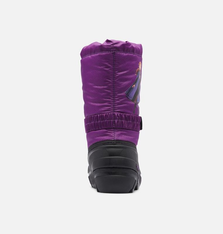 Kids Snow Boots Purple/Black - Sorel Disney X Youth Flurry™ Frozen 2 –Anna Edition - 920587-RMZ